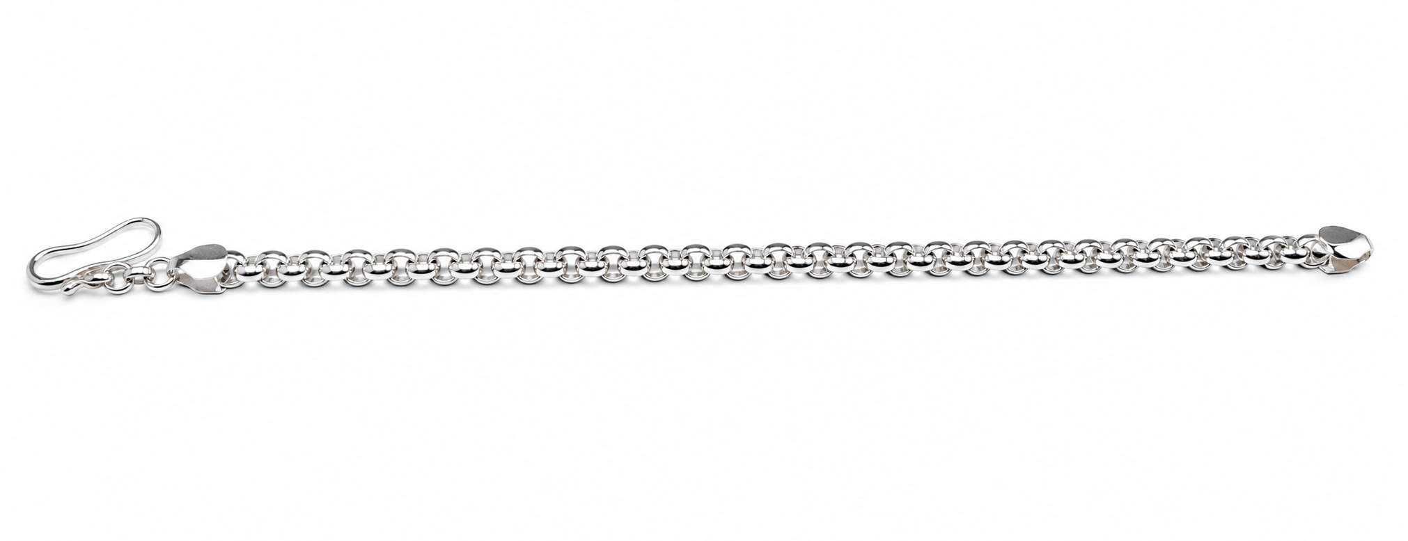 Kritharth Jewels Unisex Silver Link Chain Bracelet