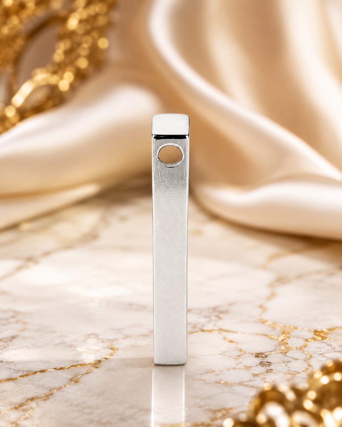 Minimalist Engravable Vertical Pendant for Men & Women