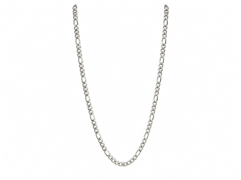 Silver Figaro Link Chain Necklace
