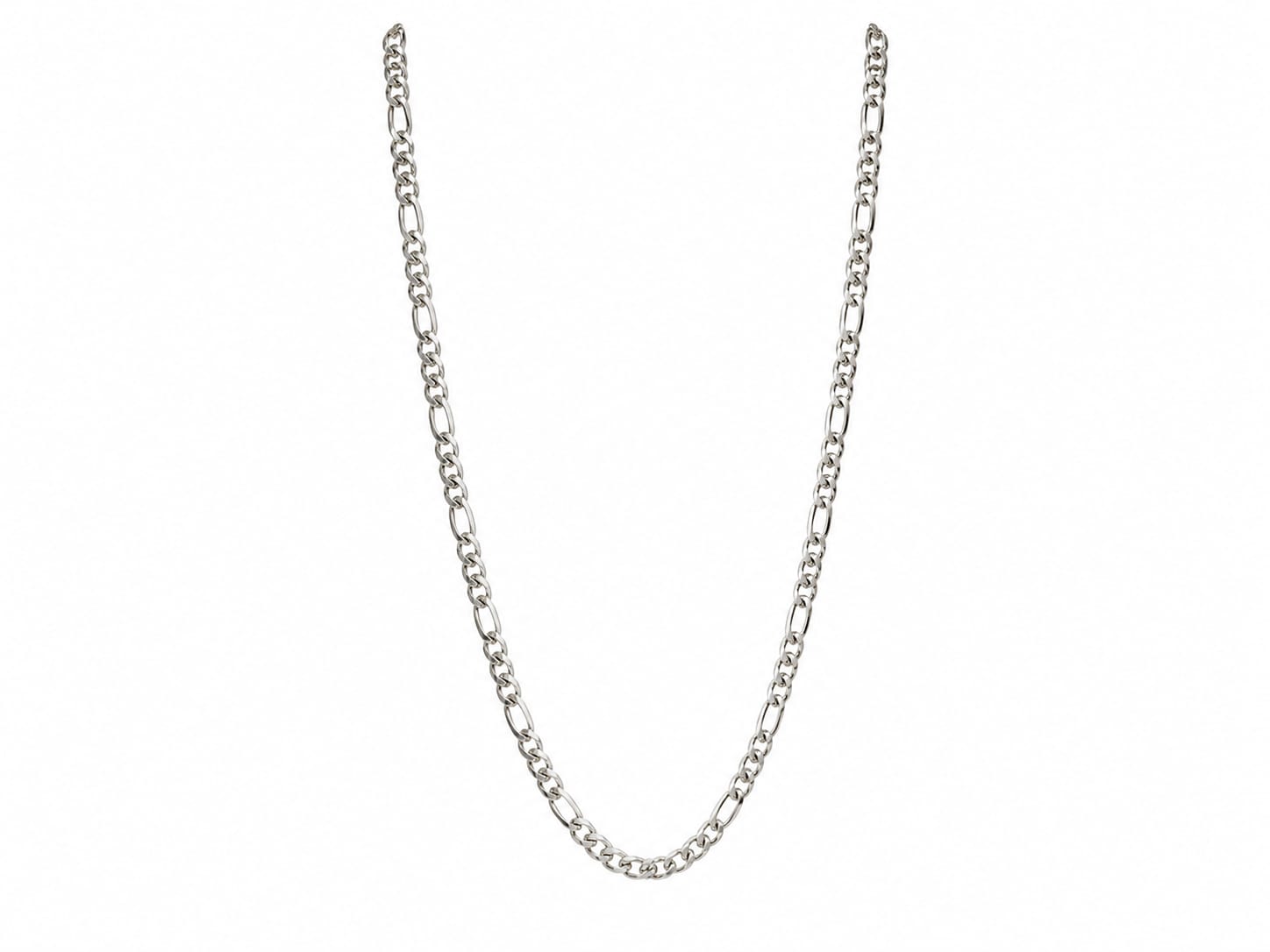 Silver Figaro Link Chain Necklace
