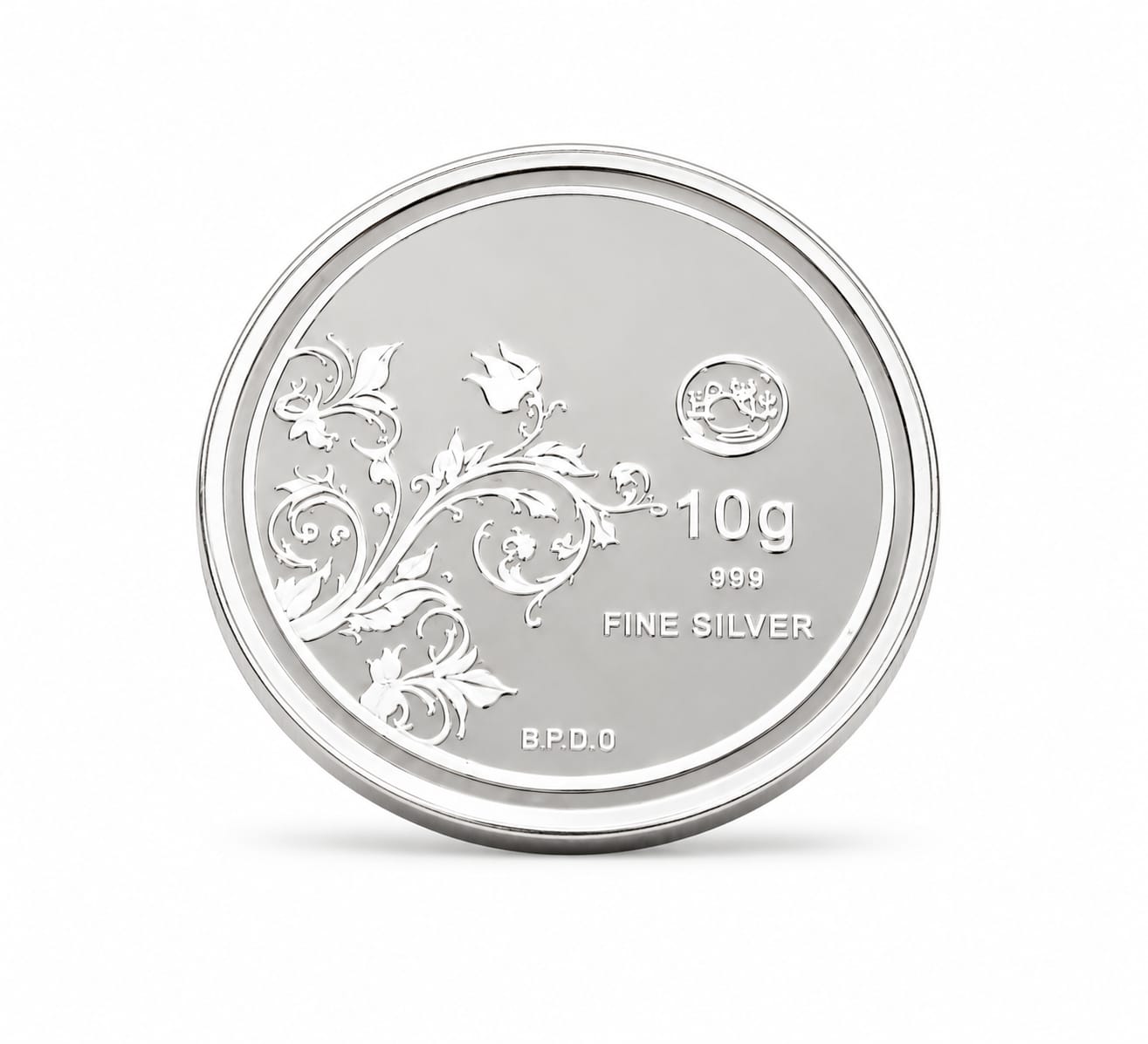 10g Fine Silver Coin 999 Purity – Floral Design Collectible Investment Coin