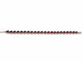 Kritharth Jewels Ruby Heart Tennis Bracelet – Silver Finish