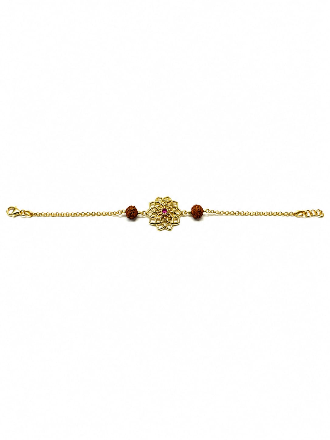 Golden Lotus Rudraksha Bracelet