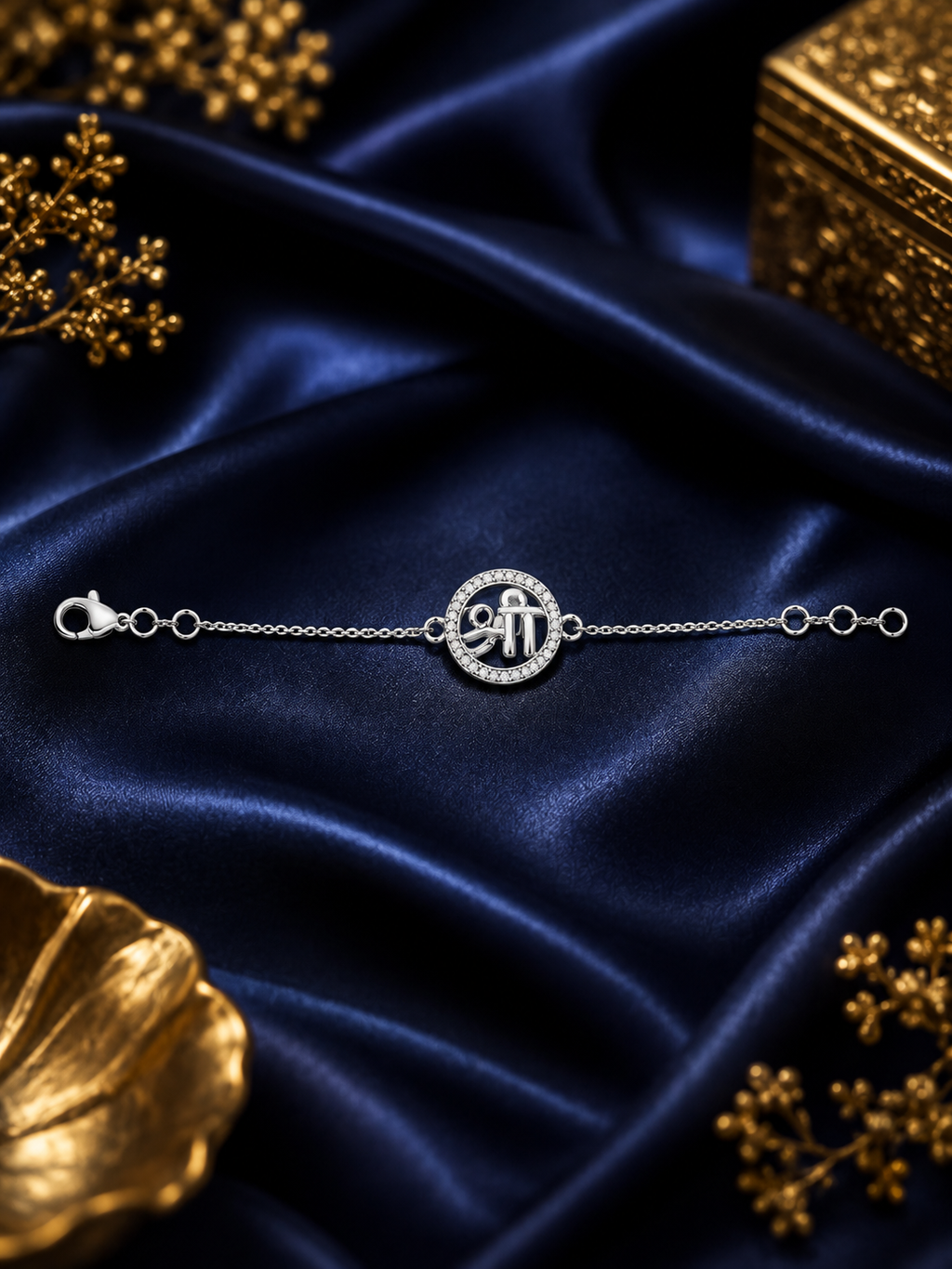 Shree Ram Divine Silver Charm Bracelet