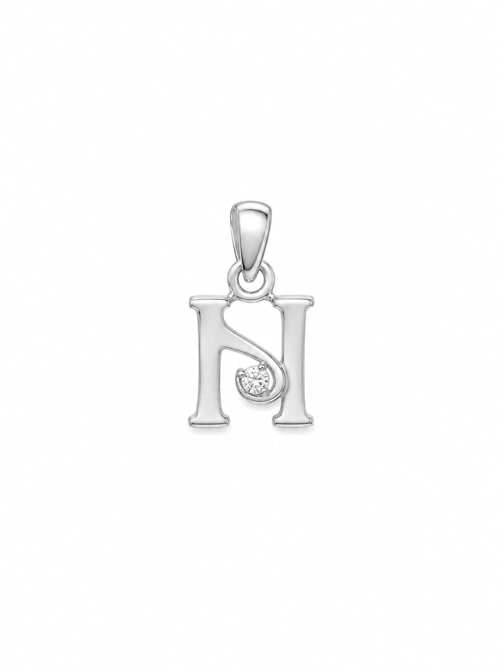 H Letter Pendant 925 Silver