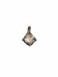 Classic Solitaire Crystal Pendant – Silver-Tone Sparkling Necklace Charm