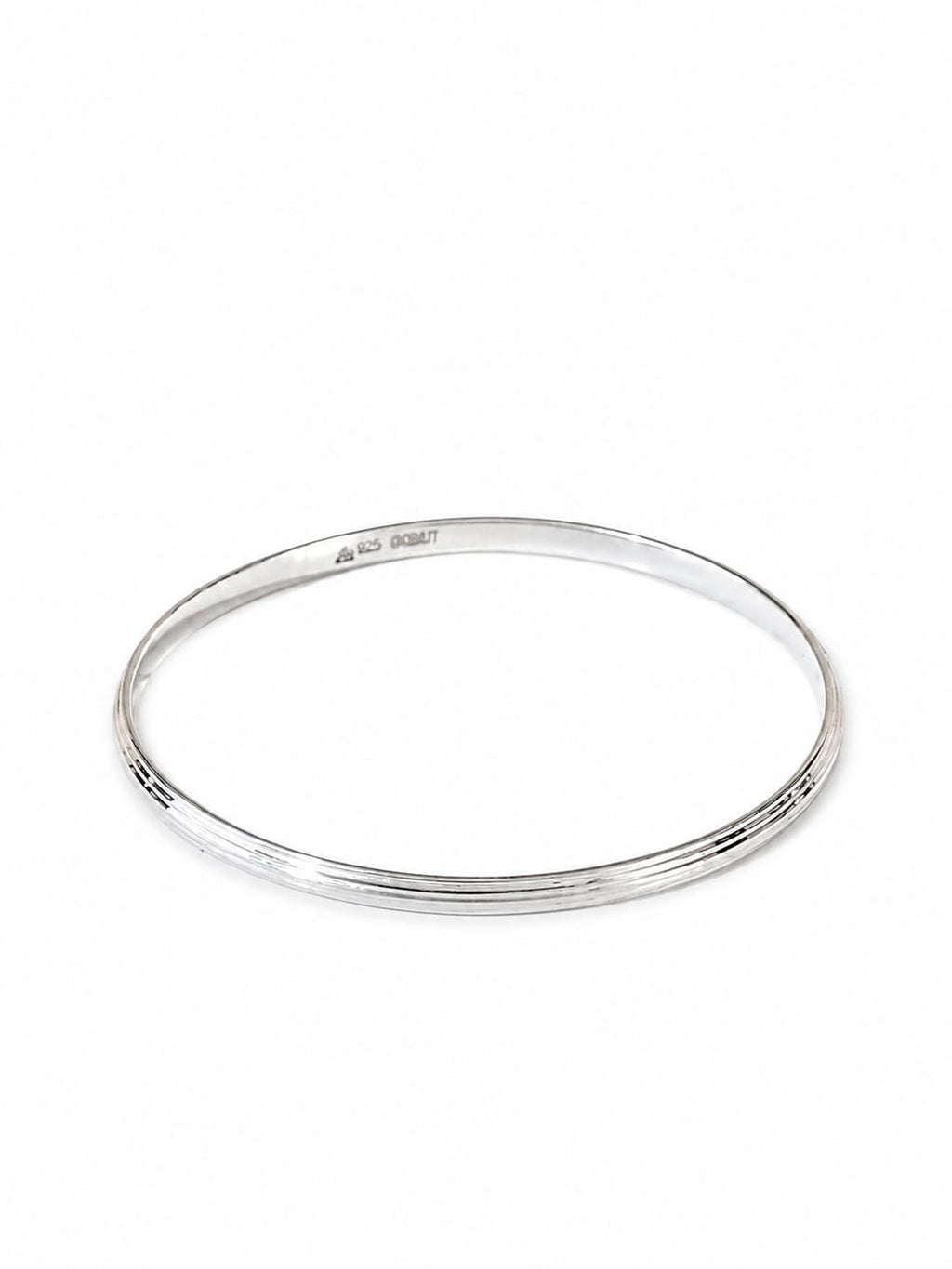 925 Sterling Silver Classic Minimalist Bangle for Men
