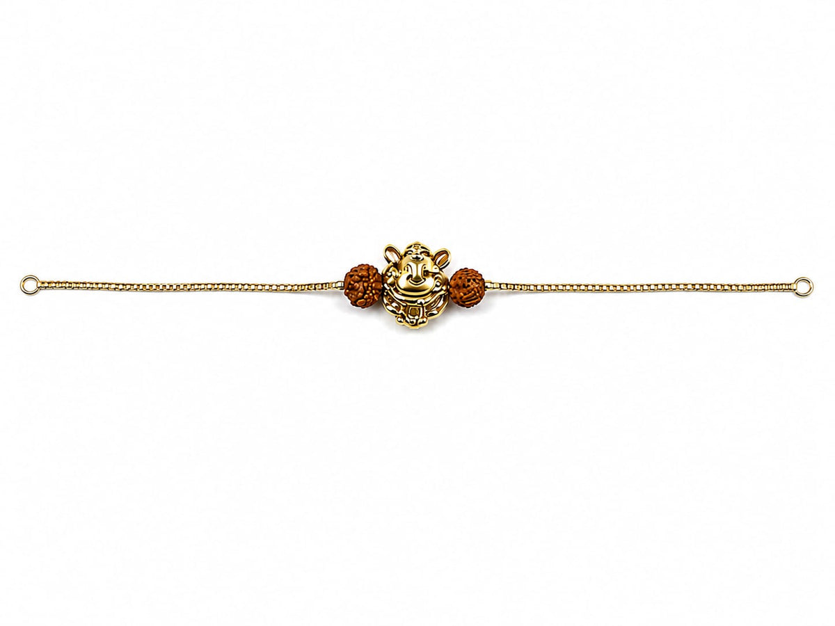 Golden Ganesha Rudraksha Bracelet