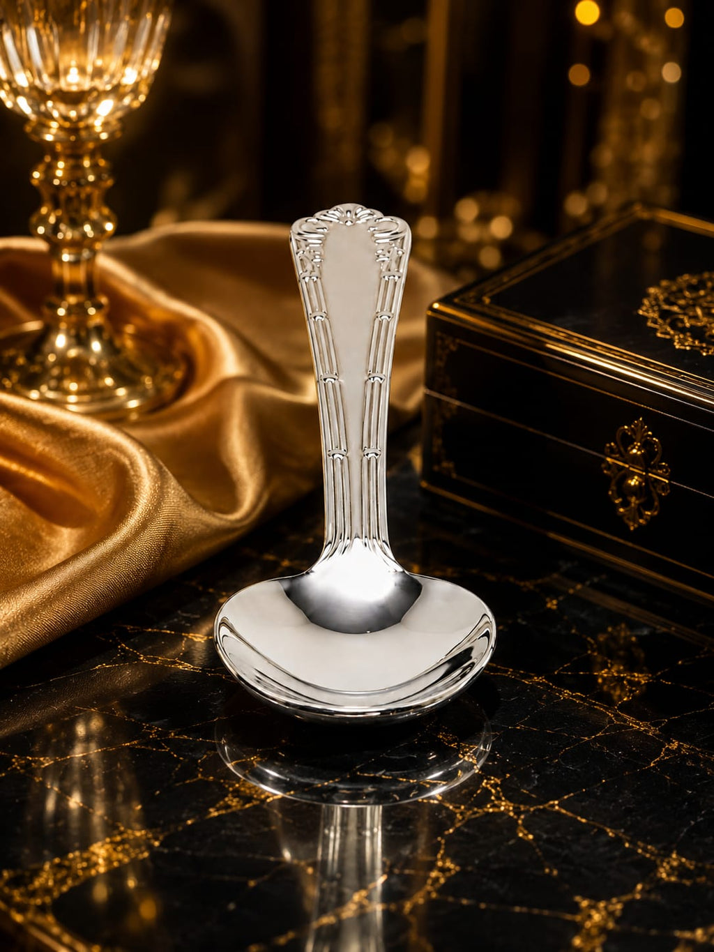 Kritharth Jewels 999 Pure Silver Baby Feeding Spoon