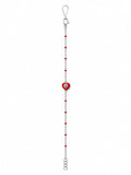 925 Sterling Silver Red Heart Adjustable Bracelet for Women
