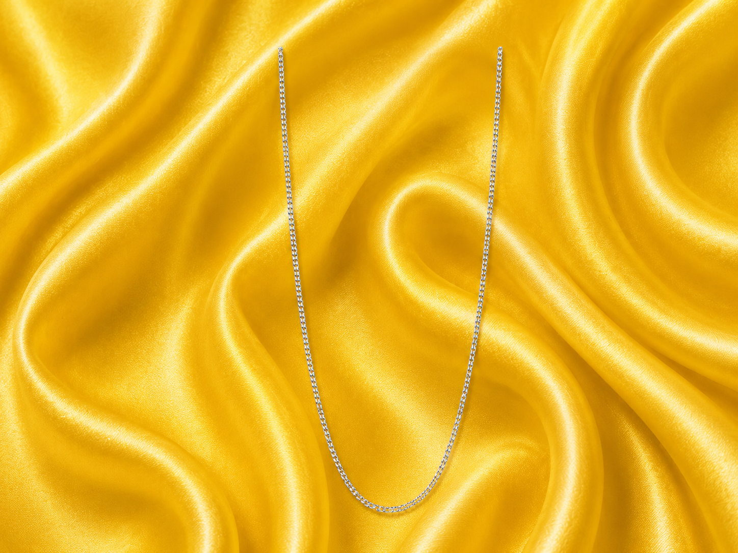 Elegant Silver Cuban Link Chain Necklace