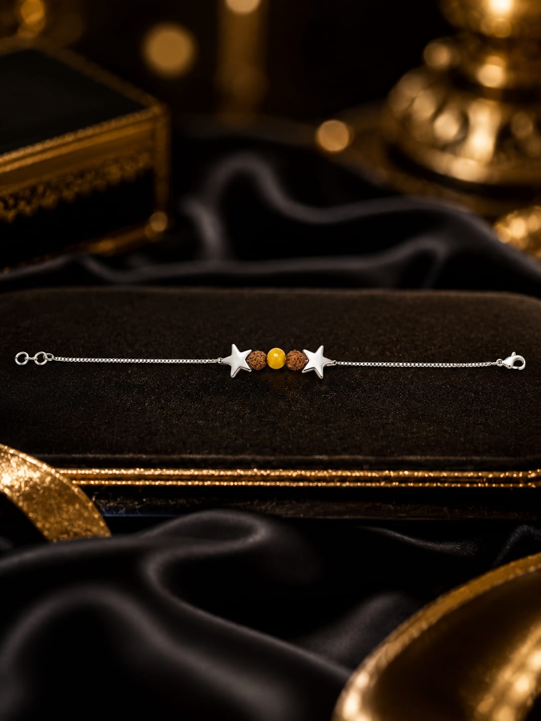 Silver Star Rudraksha Bracelet