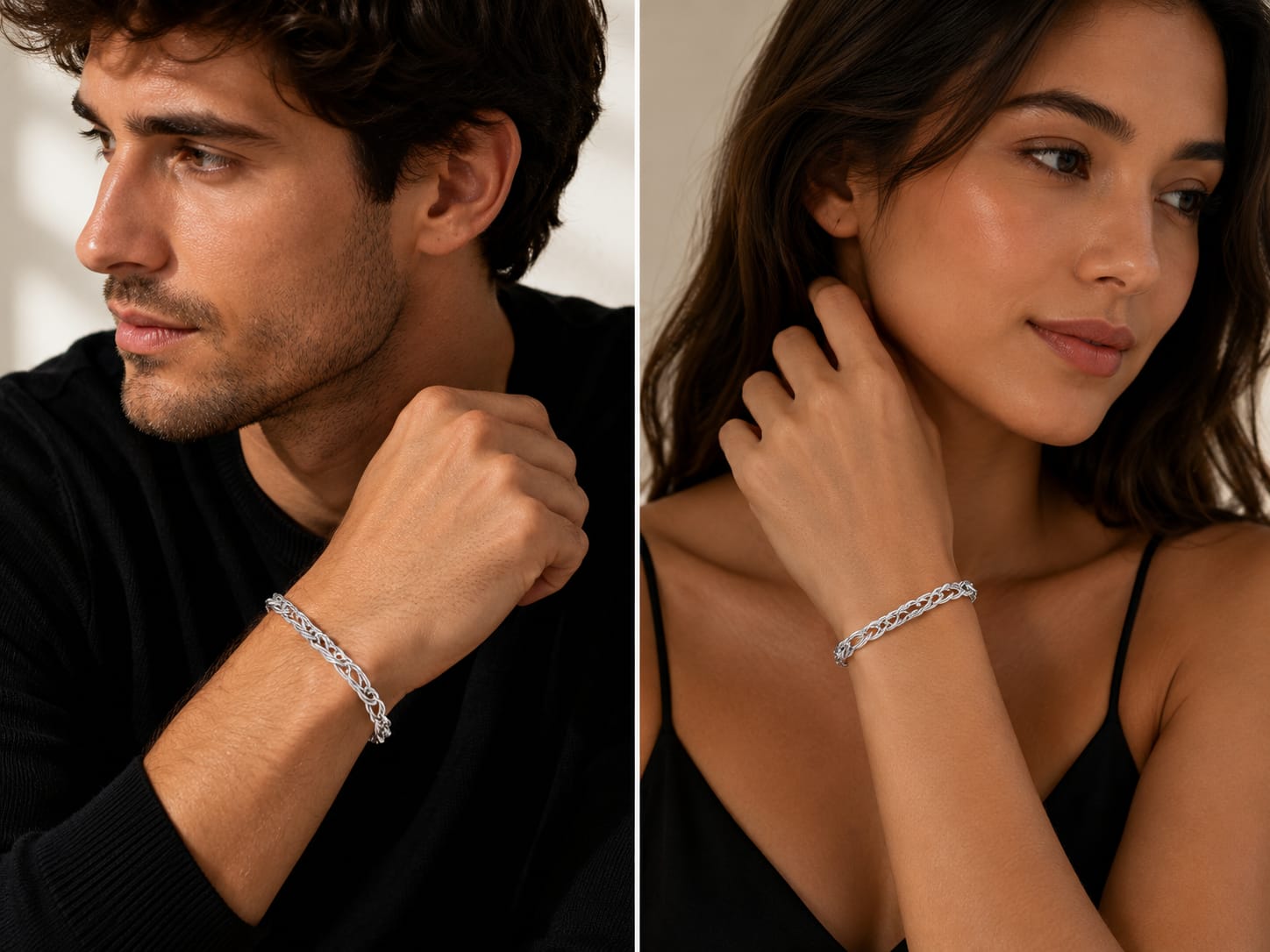 Royal Weave Silver Bracelet for Men & Women