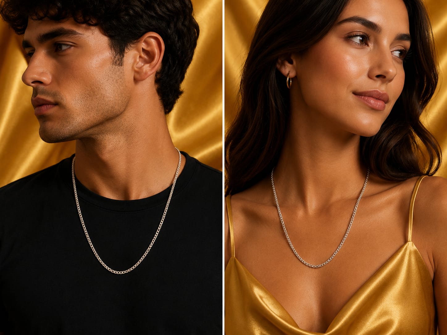 Premium Silver Cuban Link Chain Necklace