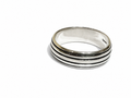 Kritharth Jewels Sterling Silver Striped Band Ring