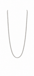 925 Sterling Silver Micro Pave Tennis Chain Necklace for Men & Women