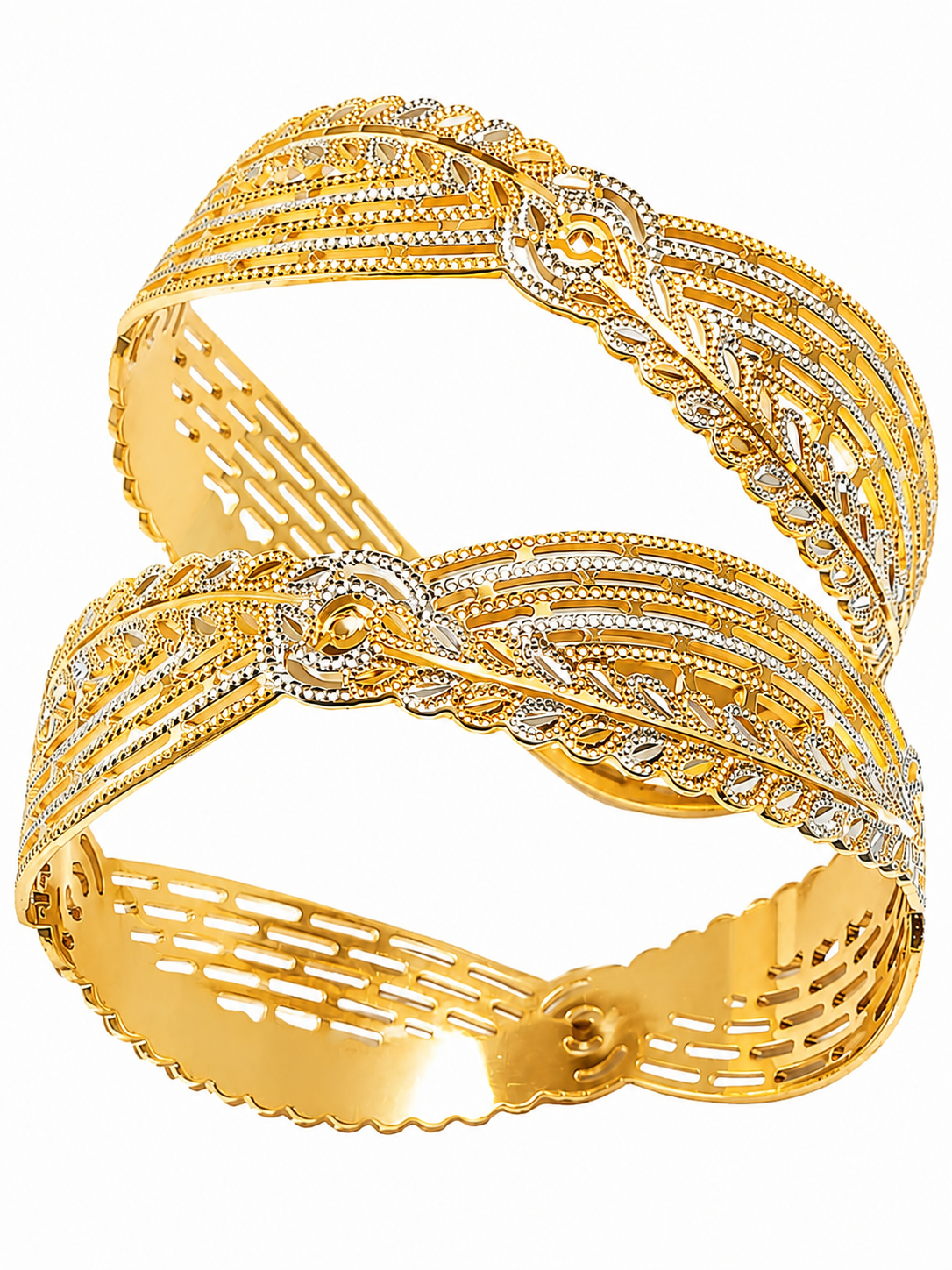 22K Gold Traditional Designer Kada Bangle