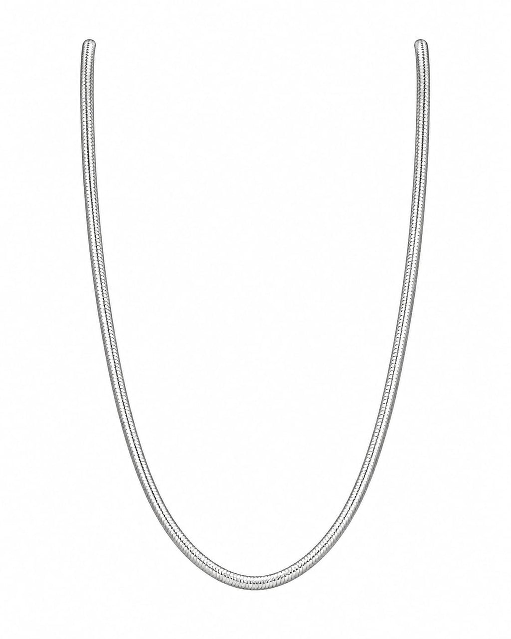 Premium Silver Snake Chain Necklace – Sleek Unisex Fashion Accessory