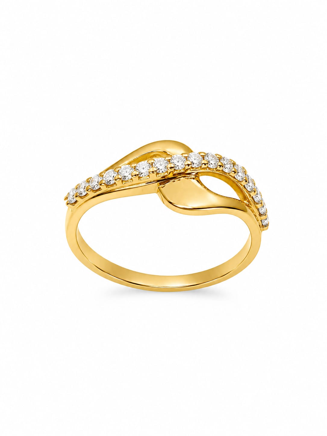 Kritharth Jewels Diamond Accent Twist Gold Ring