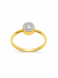 Kritharth Jewels Diamond Halo Solitaire Gold Ring