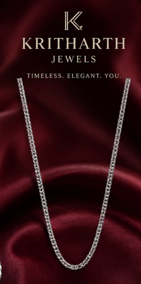 Kritharth Jewels Classic Silver Rope Chain for Men