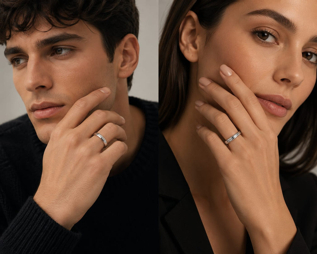 S925 Sterling Silver Minimalist Band Ring – Classic Unisex Design