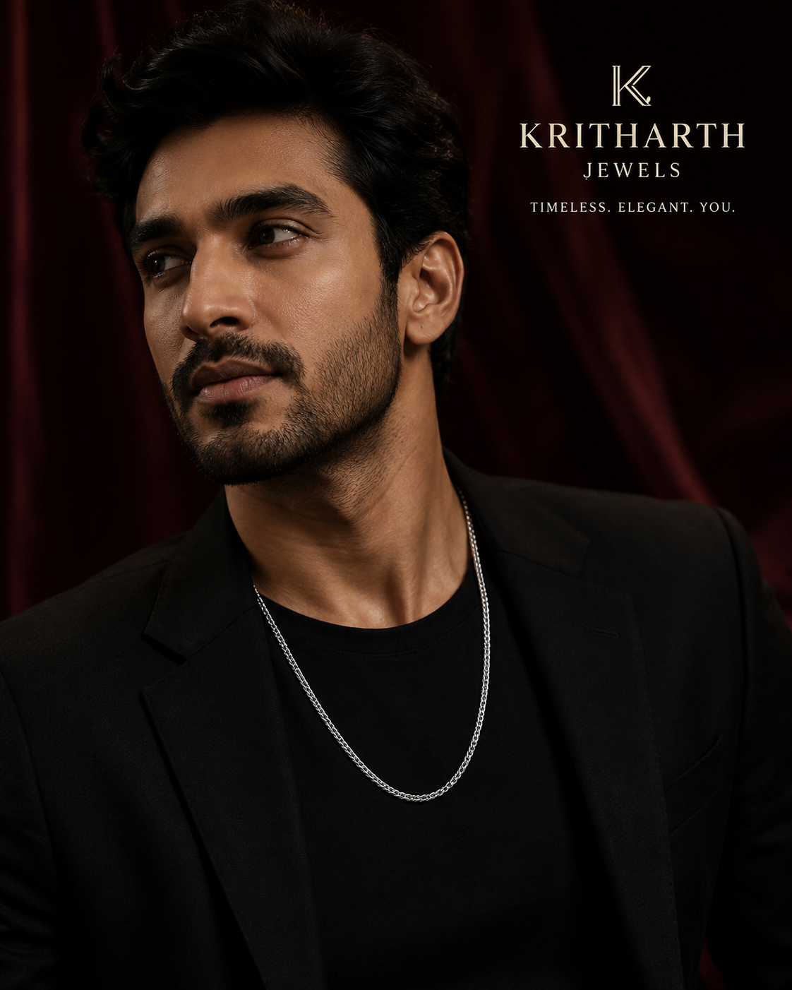 Kritharth Jewels Classic Silver Rope Chain for Men