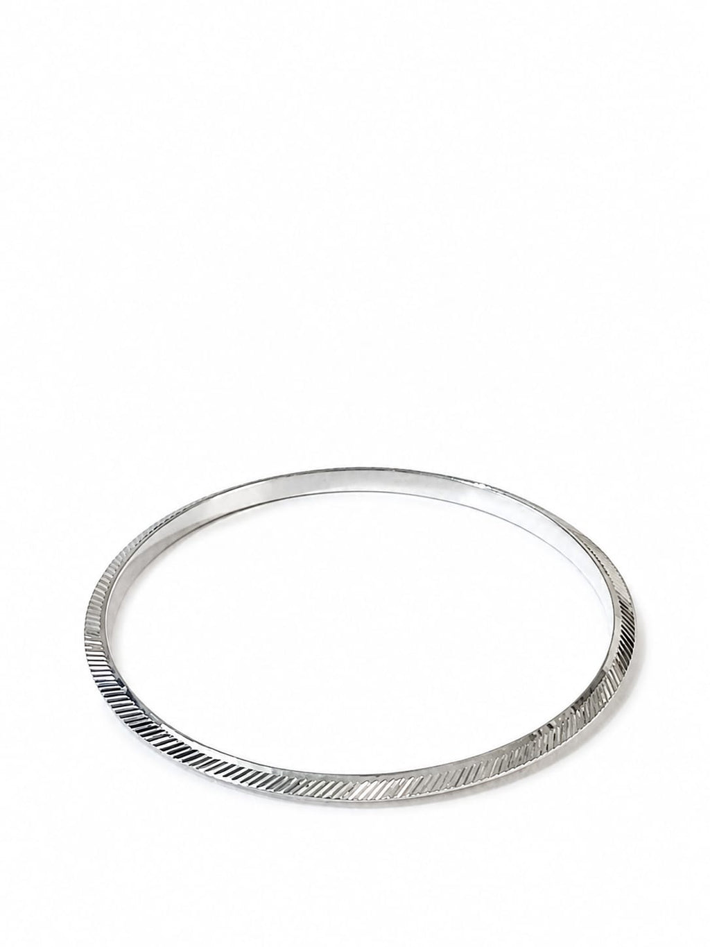 925 Sterling Silver Diamond-Cut Kada for Men