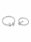 Celestial Bloom Silver Toe Rings