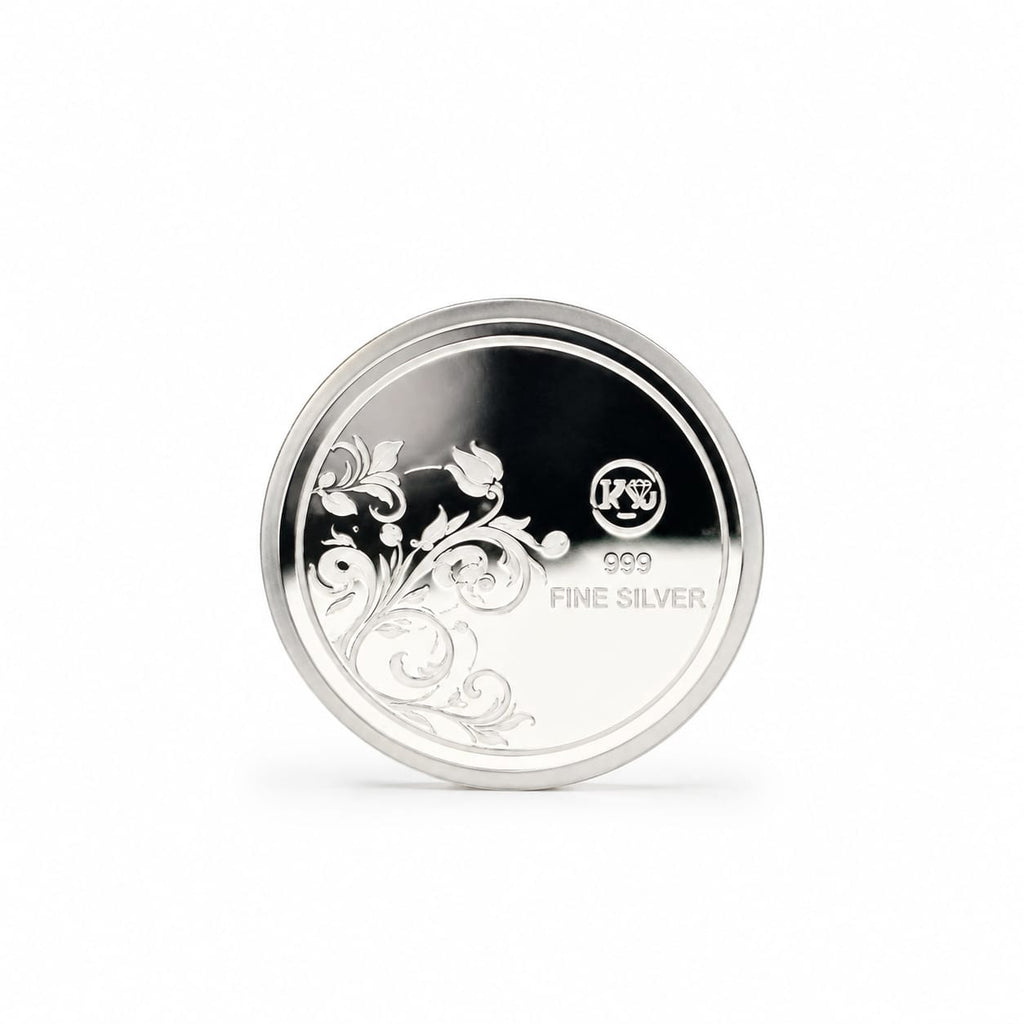 999 Fine Silver Floral Bullion Coin