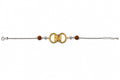 Golden Om Rudraksha Chain Bracelet