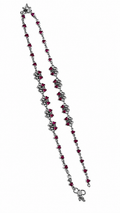 Elegant Ruby Heart Charm Anklets