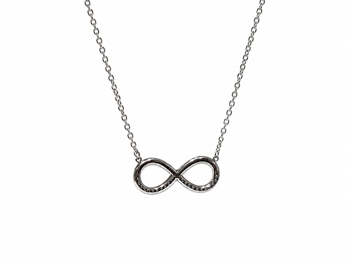 nfinity Symbol Silver Necklace – Elegant Endless Love Pendant