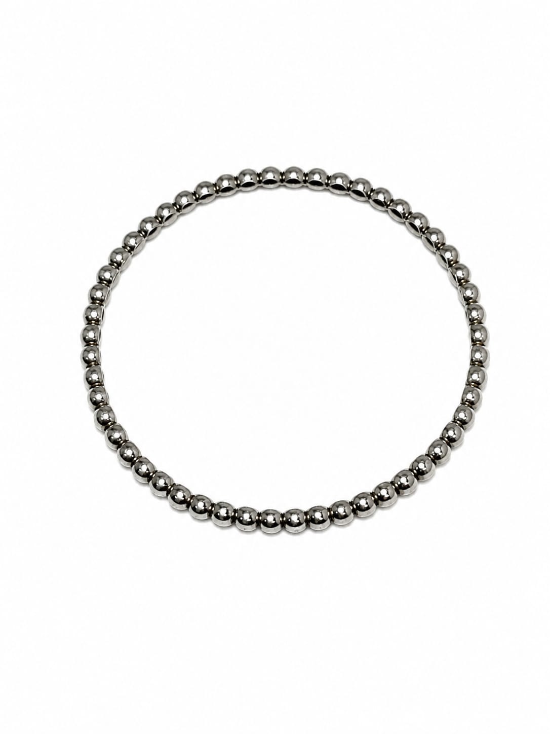 925 Sterling Silver Beaded Bangle for Women