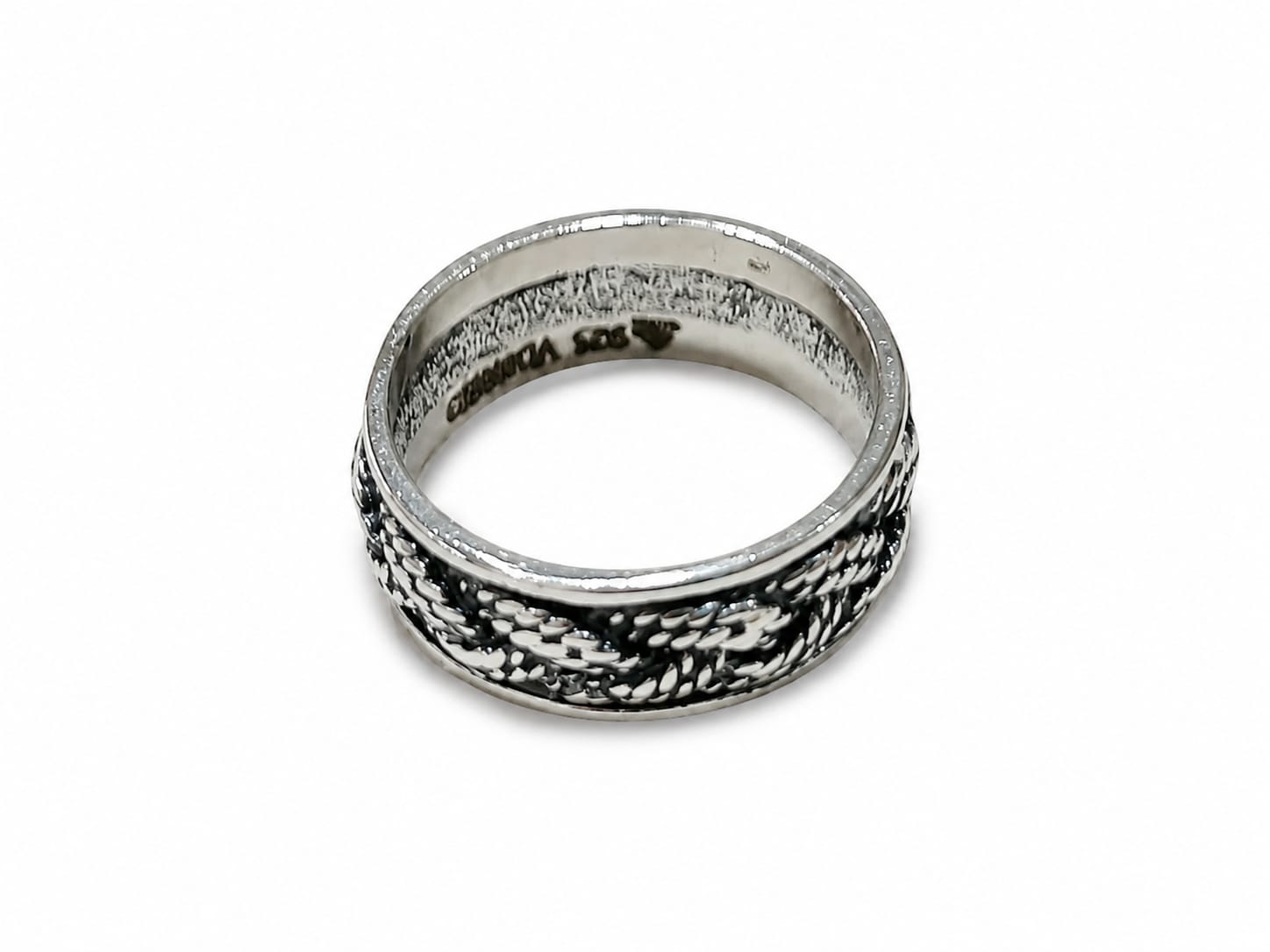 Kritharth Jewels Vintage Dragon Engraved Silver Band Ring