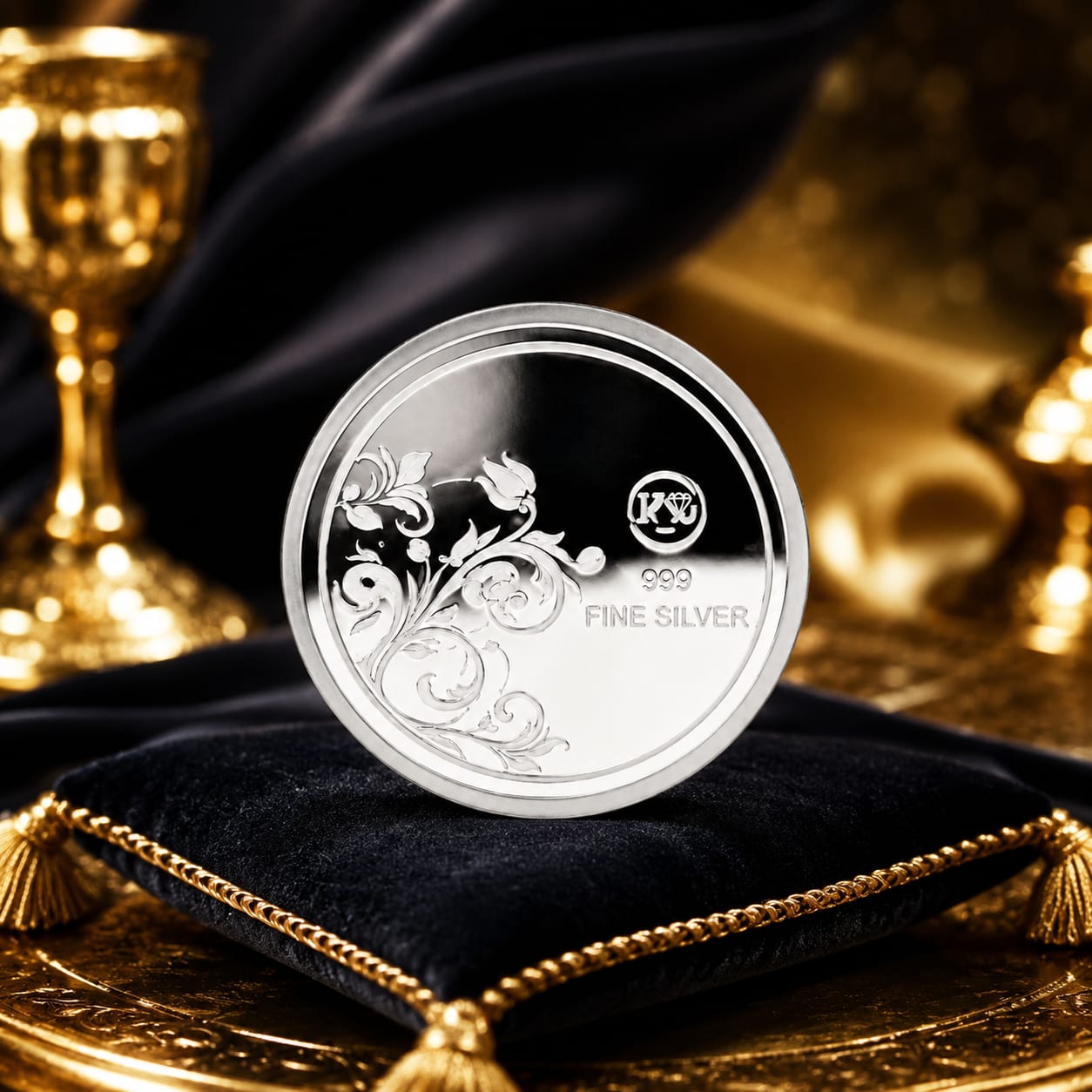 999 Fine Silver Floral Bullion Coin