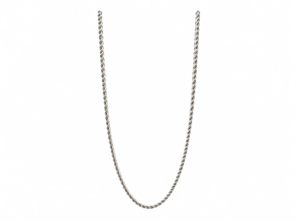 Kritharth Jewels Silver Byzantine Rope Chain Necklace