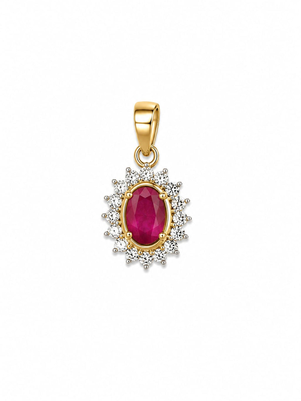 Elegant Oval Ruby Pendant for Women