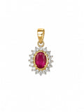 Elegant Oval Ruby Pendant for Women
