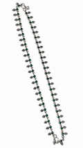 Emerald Green Silver Charm Anklets
