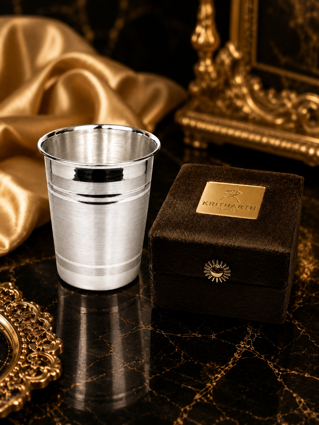Elegant 925 Silver  Drinking Glass for Daily Use & Gifting