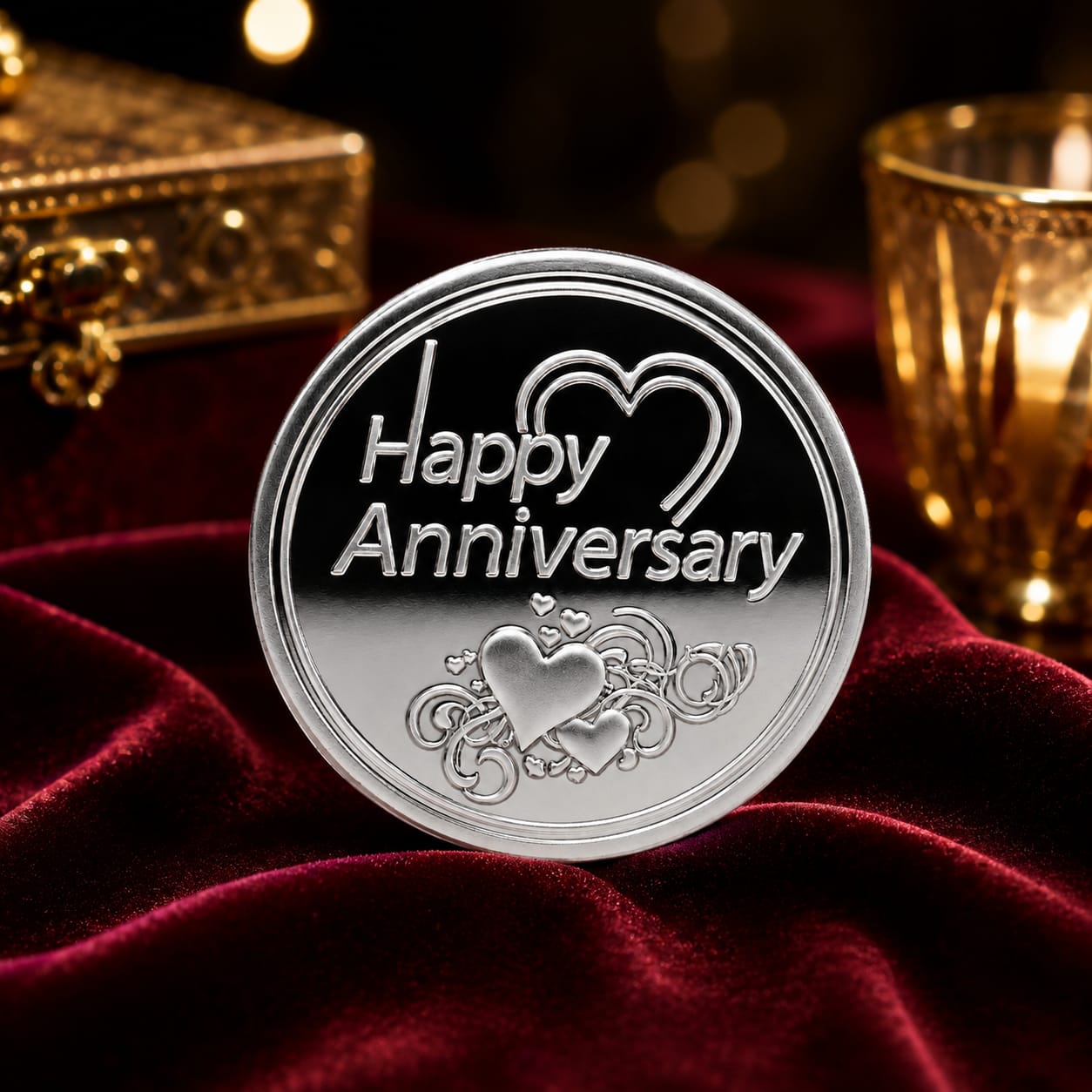 Happy Anniversary 999 Fine Silver Coin