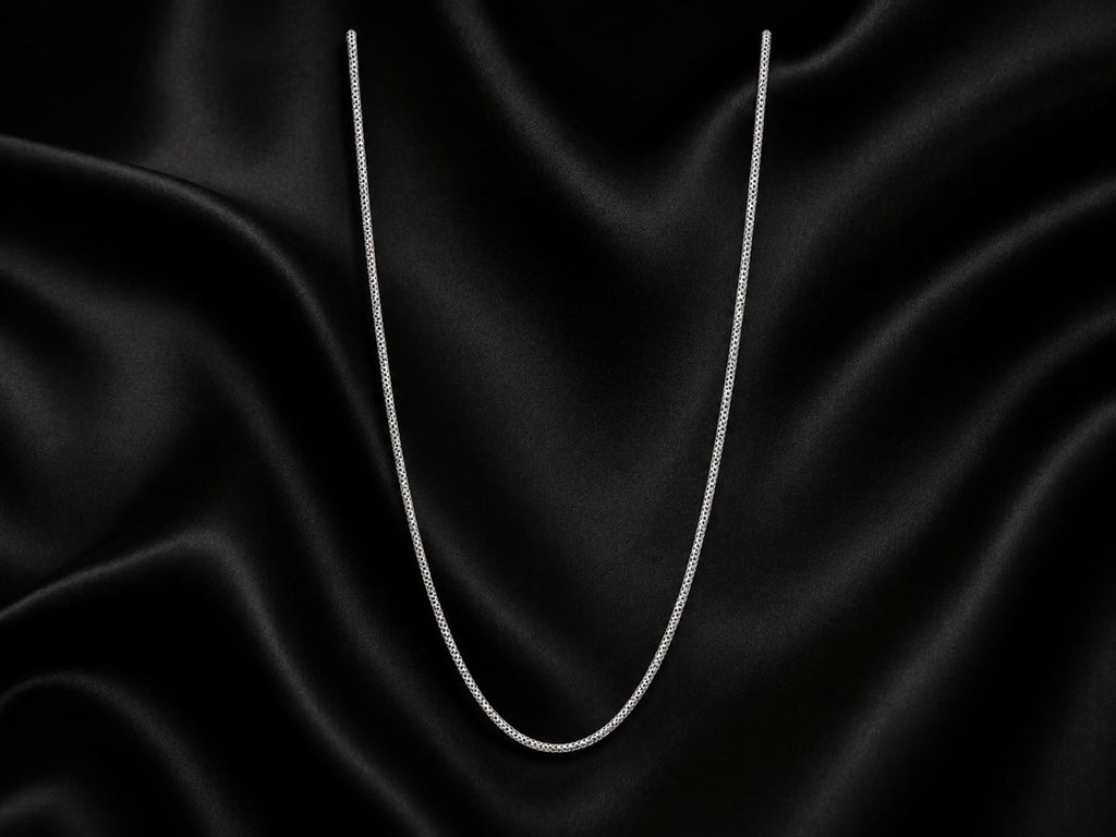 Kritharth Jewels Elegant Silver Snake Chain Necklace for Women