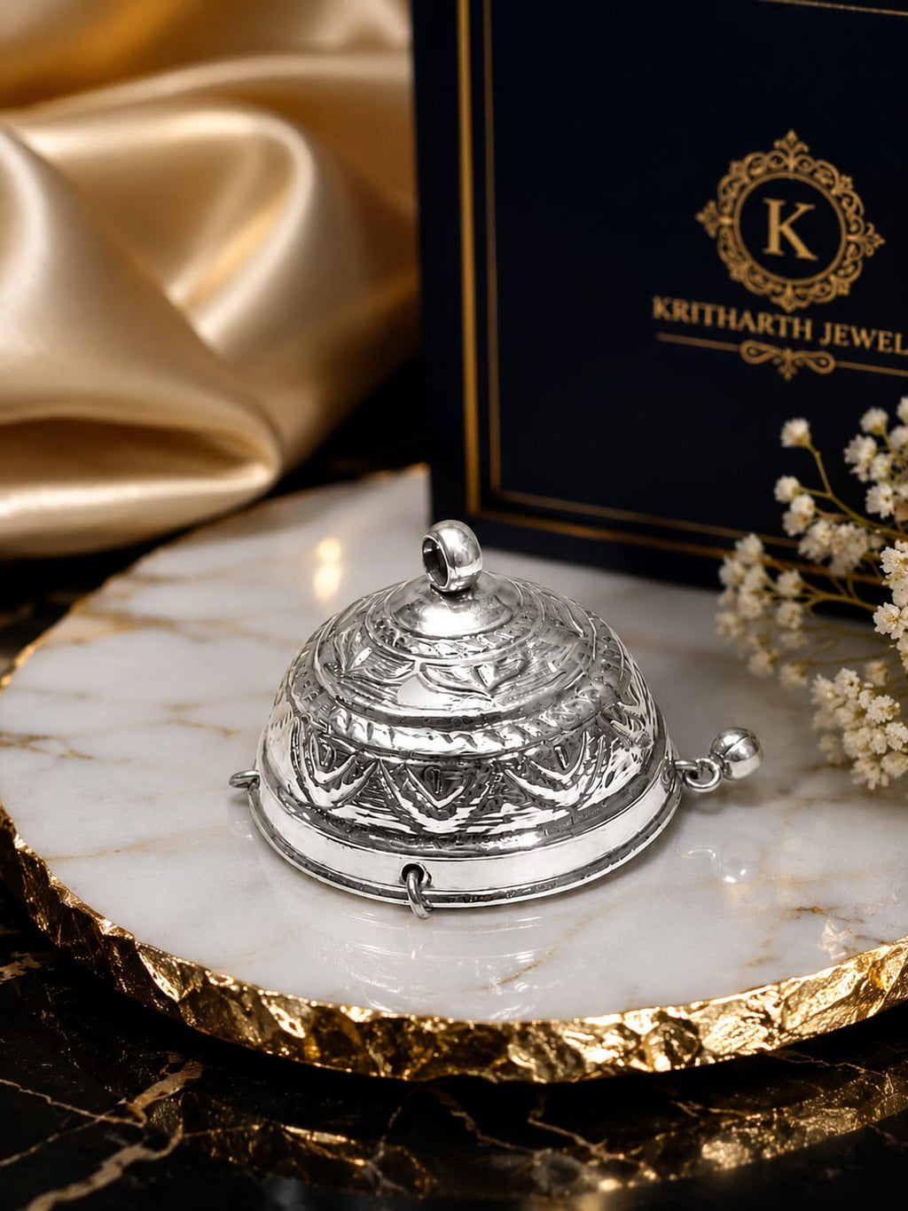 Silver Plated Decorative Chattra (Chhatra) – Handcrafted Pooja & Temple Accessory