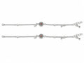 Red Stone Adjustable Designer Payal For Women