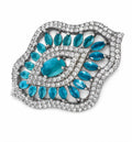 Ocean Eye Crystal Statement Ring
