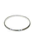 Minimalist Silver-Tone Sleek Bangle for Men