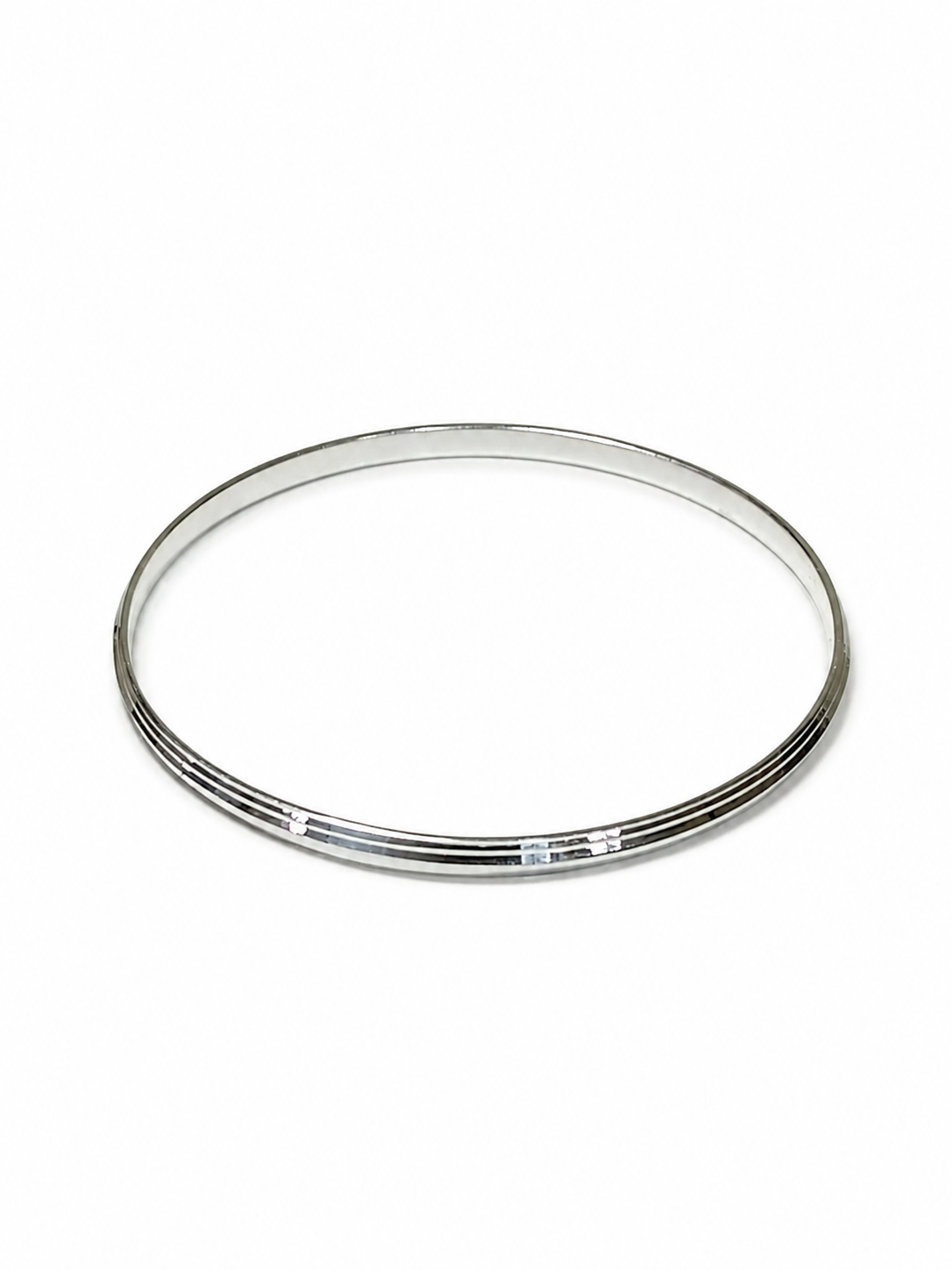 Minimalist Silver-Tone Sleek Bangle for Men
