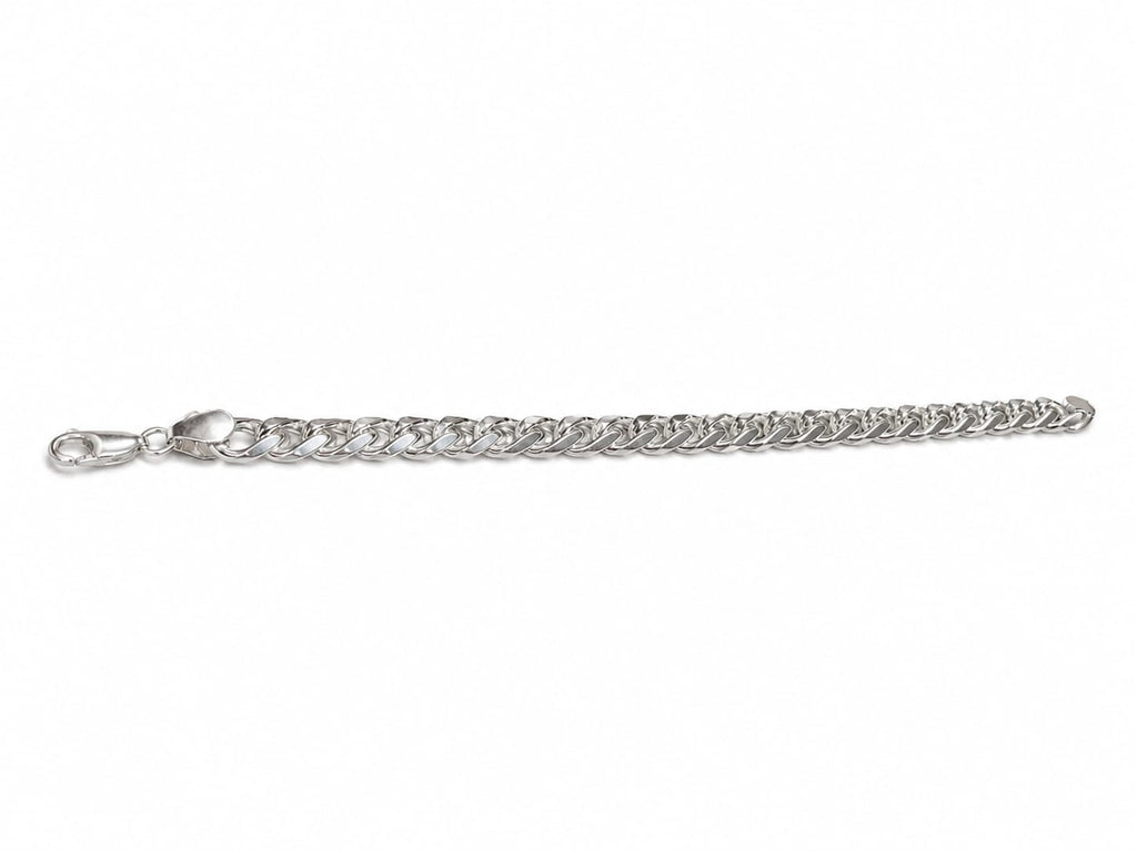 Kritharth Jewels Silver-Tone Cuban Link Bracelet