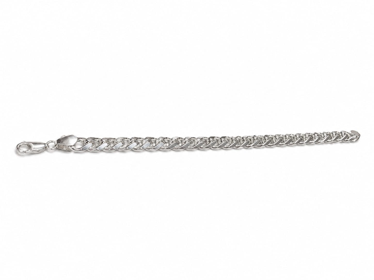 Kritharth Jewels Silver-Tone Cuban Link Bracelet